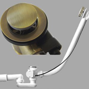 СЛИВ/ПЕРЕЛИВ С ГОФРОТРУБОЙ, ЦВЕТ БРОНЗА