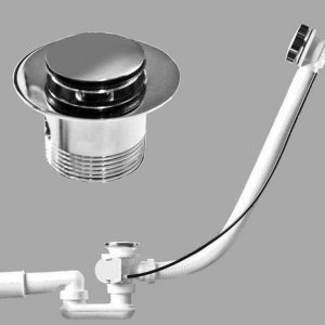 СЛИВ/ПЕРЕЛИВ С ГОФРОТРУБОЙ, ЦВЕТ ХРОМ